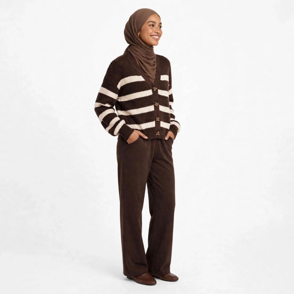 The Azure Classic Stripe Cardigan